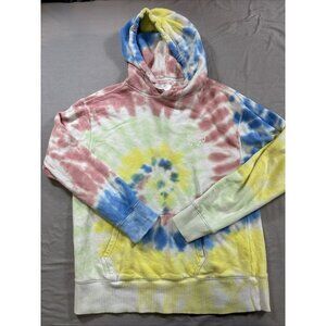 Ivory Ella y2k Tie Dye Hoodie Women's Small Pullover Sweatshirt Pastel Colors